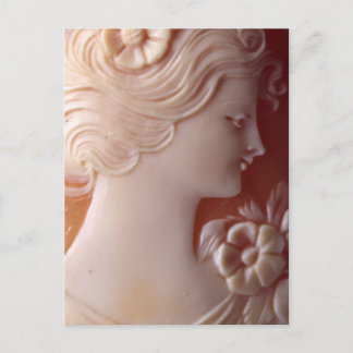 Elegantes Vintag antikes Cameo Postkarte