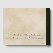 Elegantes Vintag Chic Library Wedding Guest Book Gästebuch (Rückseite)