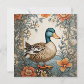 Elegantes Vintag Duck Floral Design (Vorderseite)