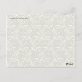 Elegantes Vintag-Gelbschwarz-Damaselenmuster Postkarte (Rückseite)