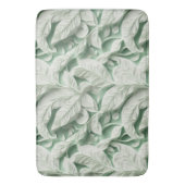 Elegantes, Vintag-grünes botanisches Blattmuster Badematte (Vorderseite Vertikal)