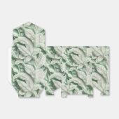 Elegantes, Vintag-grünes botanisches Blattmuster Geschenkschachtel (Ungefaltet)