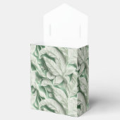 Elegantes, Vintag-grünes botanisches Blattmuster Geschenkschachtel (Geöffnet)