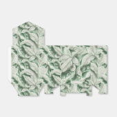 Elegantes, Vintag-grünes botanisches Blattmuster Geschenkschachtel (Ungefaltet)