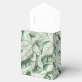 Elegantes, Vintag-grünes botanisches Blattmuster Geschenkschachtel (Geöffnet)