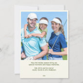 Elegantes, Vintag Inspiriert Golf Foto Weihnachten (Rückseite)