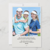 Elegantes, Vintag Inspiriert Golf Foto Weihnachten (Rückseite)