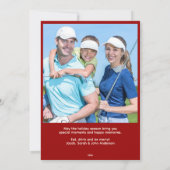 Elegantes, Vintag Inspiriert Golf Foto Weihnachten (Rückseite)