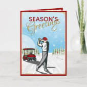 Elegantes, Vintag Inspiriert Golf Foto Weihnachten (Vorderseite)