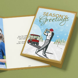 Elegantes, Vintag Inspiriert Golf Foto Weihnachten