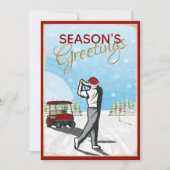 Elegantes, Vintag Inspiriertes Golf Weihnachten (Vorderseite)