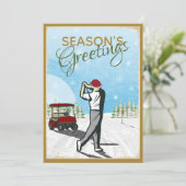 Elegantes, Vintag Inspiriertes Golf Weihnachten (Stehend Vorderseite)