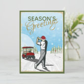 Elegantes, Vintag Inspiriertes Golf Weihnachten (Stehend Vorderseite)