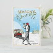 Elegantes, Vintag Inspiriertes Golf Weihnachten (Stehend Vorderseite)