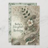 Elegantes, Vintag Inspiriertes Party Einladung (Vorne/Hinten)