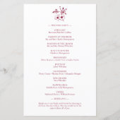 Elegantes Vintag Romance Burgundy Hochzeitsprogram (Rückseite)