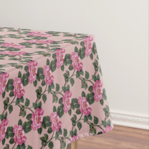 Elegantes Vintag rosa Blume Rose Blumenmuster Tischdecke