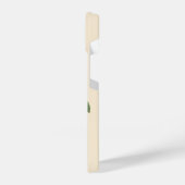 Elegantes Vintag rosa Floral Monogramm iPhone Hülle (Linke Seite)