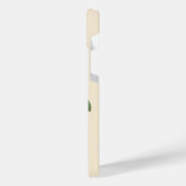 Elegantes Vintag rosa Floral Monogramm iPhone Hülle (Linke Seite)