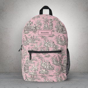 Elegantes Vintag-rosa-graues Spielzeug Bedruckter Rucksack