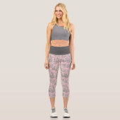 Elegantes Vintag-rosa-graues Spielzeug Capri Leggings (Vorderseite)