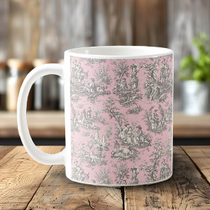 Elegantes Vintag-rosa-graues Spielzeug Kaffeetasse