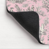 Elegantes Vintag-rosa-graues Spielzeug Mousepad (Ecke)