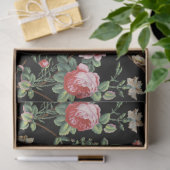 Elegantes, Vintag rosa rosa Blumenpapier Seidenpapier (Geschenk)