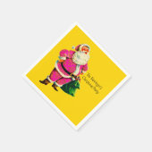 Elegantes Vintag rosa Weihnachten Party Serviette (Ecke)