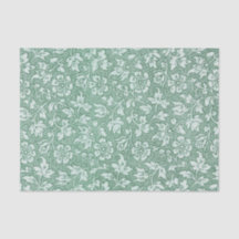 Elegantes Vintag Sage Green Floral Muster