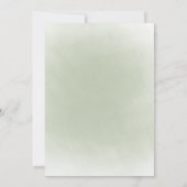 Elegantes Vintag Sage Green Gold Einladung (Rückseite)
