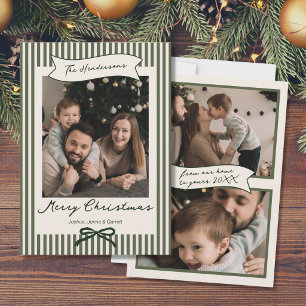 Elegantes Vintage-Banner-Streifen-Foto Weihnachten