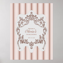 Elegantes Vintage-Blumen-Hochzeitsdusche-Willkomme