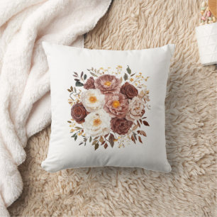 Elegantes vintage Blumen-Kissen mit weicher Neutra Kissen