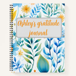 Elegantes vintage-blumen-notizbuch notizblock