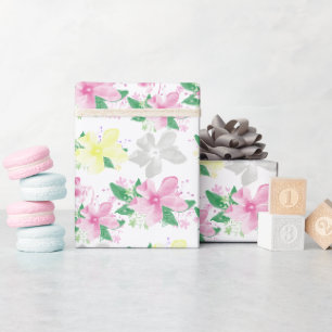 Elegantes Vintage-Blumen-Orchidee Pastell  Geschenkpapier