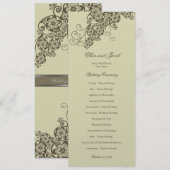 Elegantes Vintage-Blumen-Paisley-Hochzeitsprogramm Programm (Vorne/Hinten)