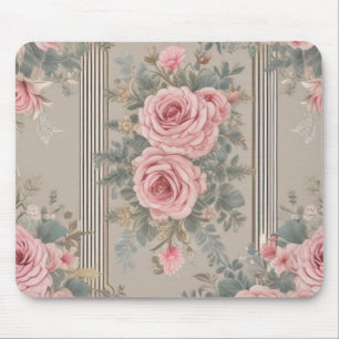 Elegantes Vintage-Blumen-Shabby-Chic Mousepad