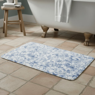 Elegantes Vintage-Blumen-Toile Badematte