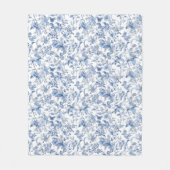 Elegantes Vintage-Blumen-Toile Fleecedecke (Vorderseite)