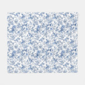 Elegantes Vintage-Blumen-Toile Fleecedecke (Vorderseite (Horizontal))