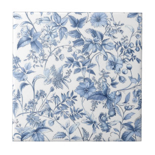 Elegantes Vintage-Blumen-Toile Fliese