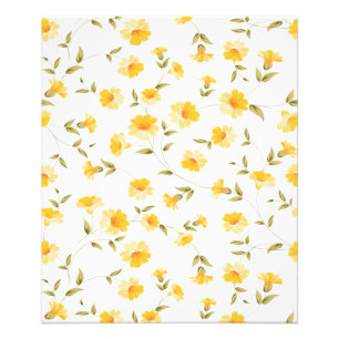Elegantes Vintage-Blumen-Wallpaper-Poster Fotodruck
