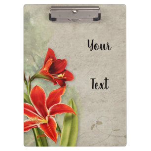 Elegantes vintage Blumendesign mit Ihrem Text Klemmbrett