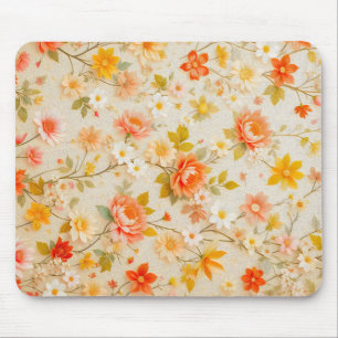 Elegantes Vintage-Blumenmuster-Design Mousepad