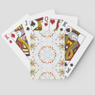 Elegantes vintage Blumenmuster Spielkarten