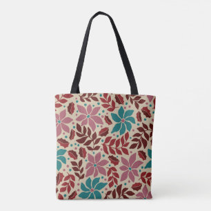 Elegantes Vintage-Blumenmuster-Weihnachtswhimsy Tasche
