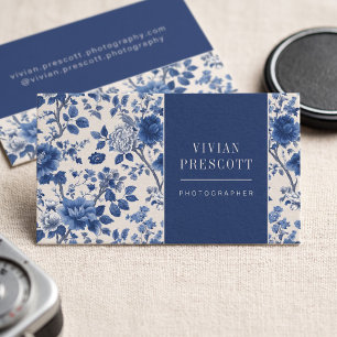Elegantes Vintage-Blumenrand-Design Visitenkarte