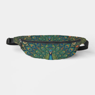 Elegantes vintage-bohemian-Pfau-Design Bauchtasche