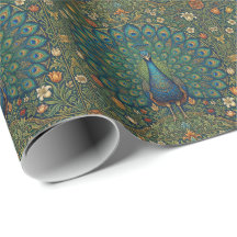 Elegantes vintage-bohemian-Pfau-Design